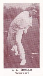 1991 County Print Services England Cricket Team 1901-02 #9 Len Braund Front
