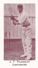 1991 County Print Services England Cricket Team 1901-02 #14 John Tyldesley Front