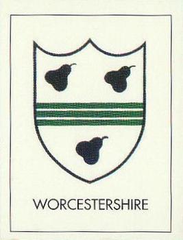 1992 County Print Services Famous Cricket Crests #26 Worcestershire Front