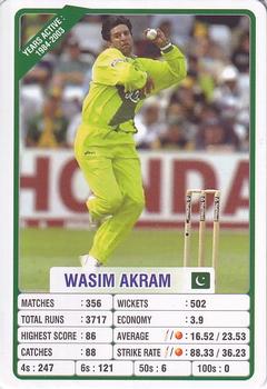 2022 Aamango ODI Cricket Legends Trump Cards #NNO Wasim Akram Front