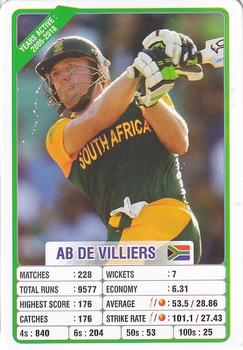 2022 Aamango ODI Cricket Legends Trump Cards #NNO AB de Villiers Front