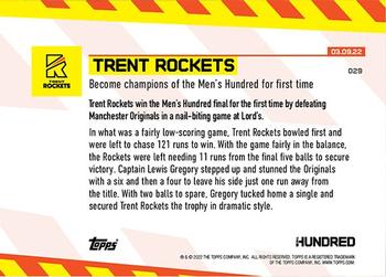 2022 Topps Now The Hundred #029 Trent Rockets Back