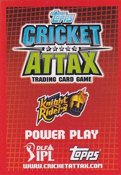 2012 Topps Cricket Attax IPL - Power Plays #NNO Kolkata Knight Riders Back