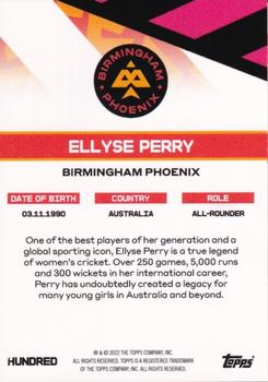 2022 Topps The Hundred #NNO Ellyse Perry Back
