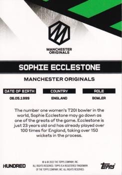 2022 Topps The Hundred #NNO Sophie Ecclestone Back