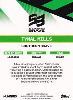 2022 Topps The Hundred #NNO Tymal Mills Back