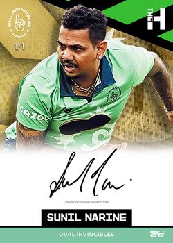 2022 Topps The Hundred - Autographs Gold #NNO Sunil Narine Front