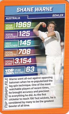 2020 Top Trumps Legends Of Cricket #NNO Shane Warne Front