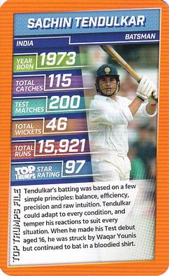 2020 Top Trumps Legends Of Cricket #NNO Sachin Tendulkar Front