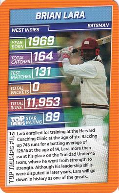 2020 Top Trumps Legends Of Cricket #NNO Brian Lara Front