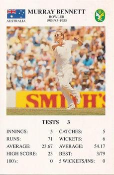 1994 The Great Test Match Card Game #NNO Murray Bennett Front