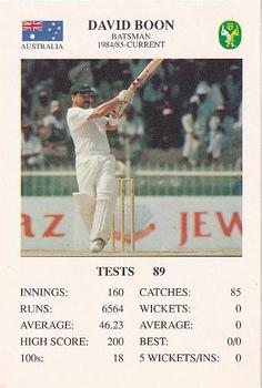 1994 The Great Test Match Card Game #NNO David Boon Front