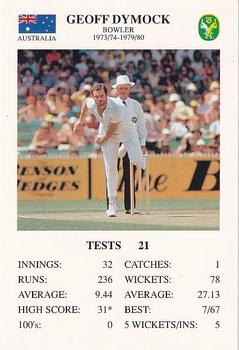 1994 The Great Test Match Card Game #NNO Geoff Dymock Front