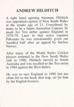 1994 The Great Test Match Card Game #NNO Andrew Hilditch Back