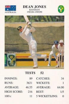 1994 The Great Test Match Card Game #NNO Dean Jones Front