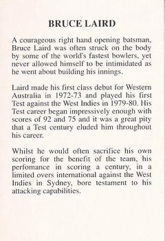 1994 The Great Test Match Card Game #NNO Bruce Laird Back
