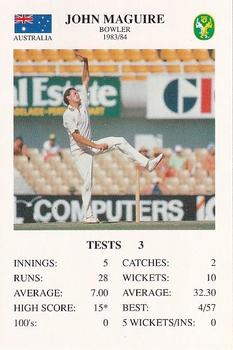1994 The Great Test Match Card Game #NNO John Maguire Front