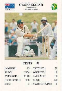 1994 The Great Test Match Card Game #NNO Geoff Marsh Front