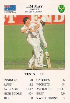 1994 The Great Test Match Card Game #NNO Tim May Front