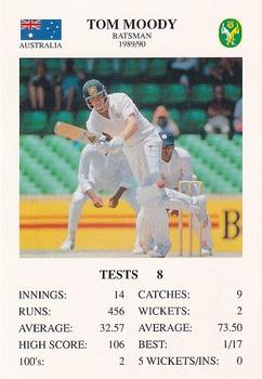 1994 The Great Test Match Card Game #NNO Tom Moody Front
