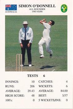 1994 The Great Test Match Card Game #NNO Simon O'Donnell Front