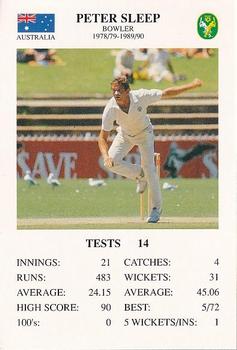 1994 The Great Test Match Card Game #NNO Peter Sleep Front