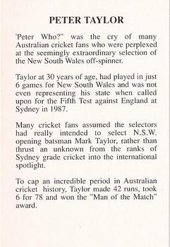 1994 The Great Test Match Card Game #NNO Peter Taylor Back