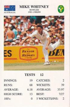 1994 The Great Test Match Card Game #NNO Mike Whitney Front