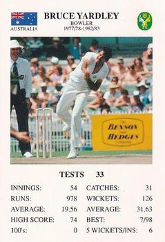 1994 The Great Test Match Card Game #NNO Bruce Yardley Front