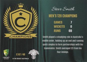 2022-23 TLA Traders Cricket Australia - Champions #C 07 Steve Smith Back