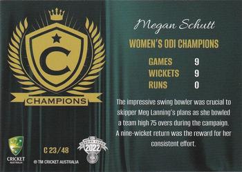 2022-23 TLA Traders Cricket Australia - Champions #C 23 Megan Schutt Back