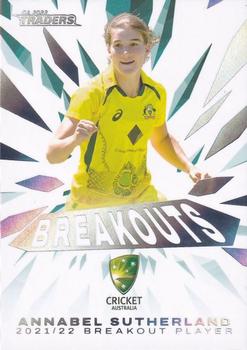 2022-23 TLA Traders Cricket Australia - Breakouts White #BO 02 Annabel Sutherland Front
