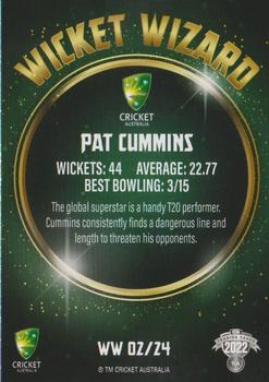 2022-23 TLA Traders Cricket Australia - Wicket Wizards #WW 02 Pat Cummins Back