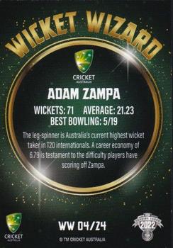 2022-23 TLA Traders Cricket Australia - Wicket Wizards #WW 04 Adam Zampa Back