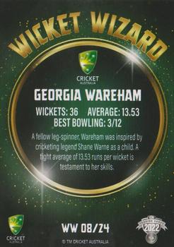 2022-23 TLA Traders Cricket Australia - Wicket Wizards #WW 08 Georgia Wareham Back