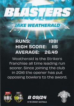 2022-23 TLA Traders Cricket Australia - Blasters #B 09 Jake Weatherald Back