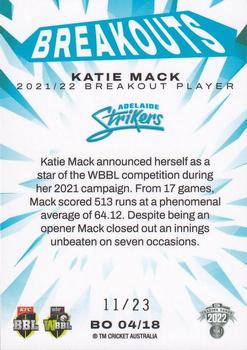2022-23 TLA Traders Cricket Australia - Breakouts Priority #BO04 Katie Mack Back