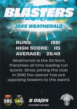 2022-23 TLA Traders Cricket Australia - Blasters Priority #B 09 Jake Weatherald Back