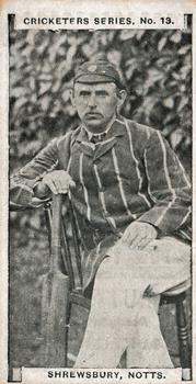 1902 I.Rutter & Co Cricketers #13 Arthur Shrewsbury Front