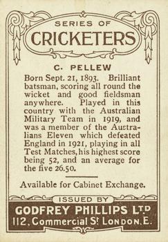1923-25 Godfrey Phillips Cricketers #15 Clarence Pellew Back