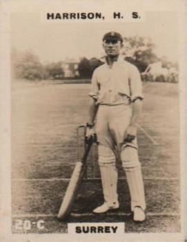 1923-25 Godfrey Phillips Cricketers #20 Henry Harrison Front