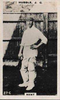 1923-25 Godfrey Phillips Cricketers #27 Jack Hubble Front