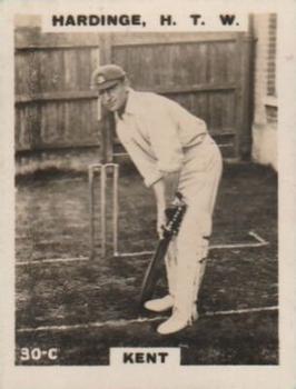1923-25 Godfrey Phillips Cricketers #30 Wally Hardinge Front