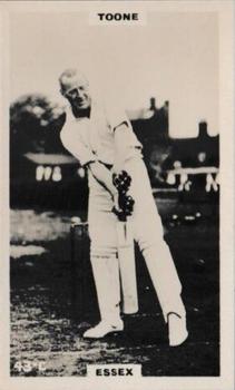 1923-25 Godfrey Phillips Cricketers #43 Fred Toone Front