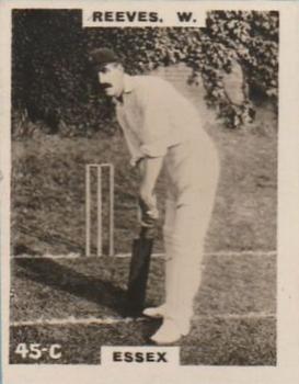 1923-25 Godfrey Phillips Cricketers #45 William Reeves Front