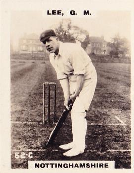 1923-25 Godfrey Phillips Cricketers #62 Garnet Lee Front