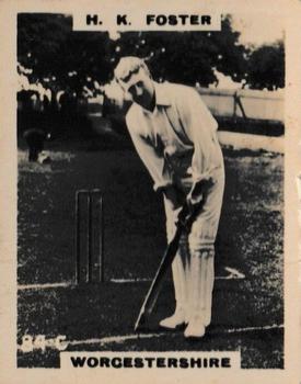 1923-25 Godfrey Phillips Cricketers #84 Harry Foster Front