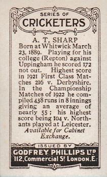 1923-25 Godfrey Phillips Cricketers #114 Aubrey Sharp Back