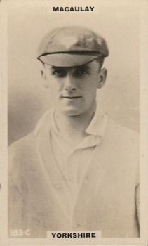 1923-25 Godfrey Phillips Cricketers #183 George Macaulay Front