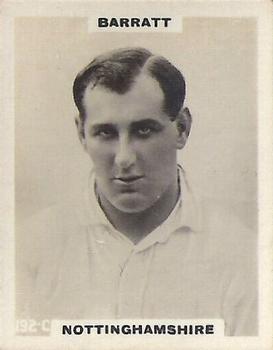 1923-25 Godfrey Phillips Cricketers #192 Fred Barratt Front